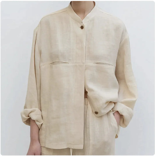 Cardigan  - 100% Linen Shirt