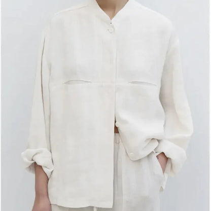 Cardigan  - 100% Linen Shirt